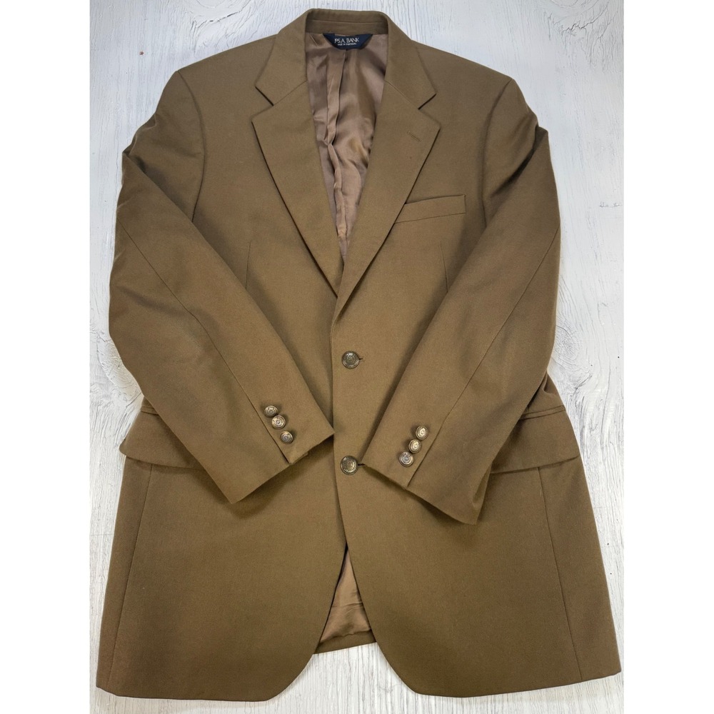 Jos. A. Bank Executive Collection Blazer Mens 39R Brown Wool Cashmere Sport Coat